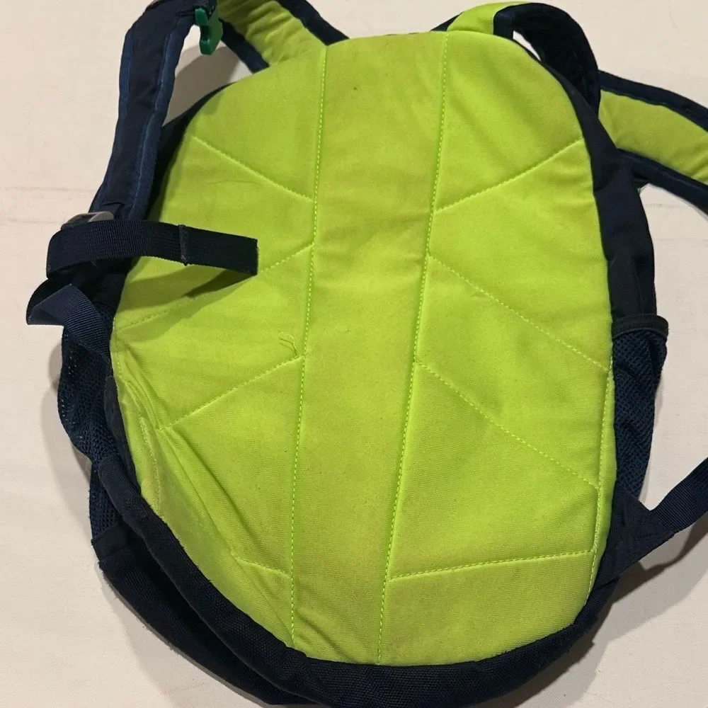 The North Face Blue and Neon Green Kids Backpack